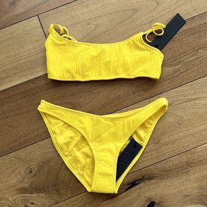 Triangl Mica Normal Sunshine Ribbed Bathing Suit NWT No bag
